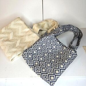 Handmade Tote Bag Geometric Patterned Shoulder Bag sewing Various Color